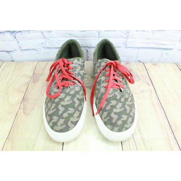 Supra Green Red Camouflage Canvas Skateboarding Shoes Size 13 - Picture 5 of 9